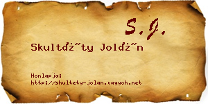 Skultéty Jolán névjegykártya